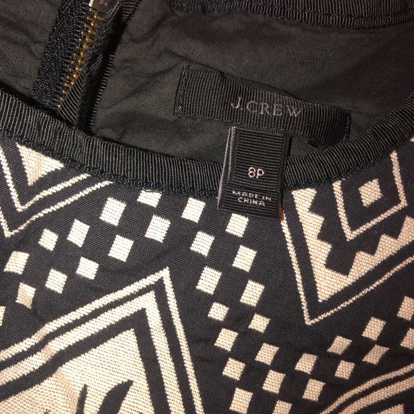 J. Crew Jacquard Geometric Print Petite Dress - Picture 4 of 5